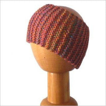 Dreadz Chunky Knitted Head Band / Tube Orange/Rust Mix