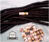 Dreadz Handmade Glazed Recycled Paper Hair Beads (8mm Hole) x 1 Bead (#44)