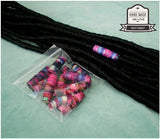 Dreadz Handmade Glazed Recycled Paper Hair Beads (8mm Hole) x 1 Bead (#51)