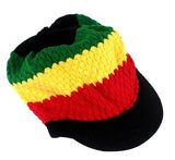Dreadz Peaked Brim Rasta Baggie Slouch Beanie Hat