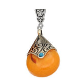 Dreadz Tibetan Style Amber Pendant Hair Bead (Bail Hole: 5-7 mm) x 1 Bead