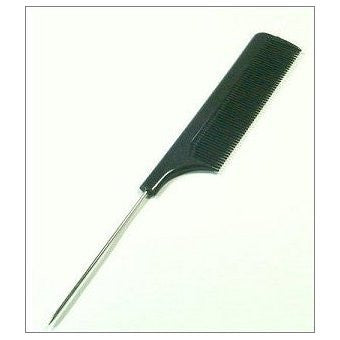 Metal Pin Tail Hair Sectioning Comb (Black)
