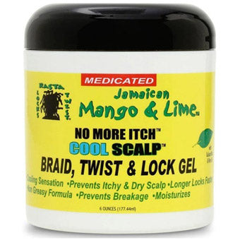 Rasta Locks & Twist Jamaican Mango & Lime No More Itch Cool Scalp Braid, Twist & Lock Gel 6oz. / 170gm