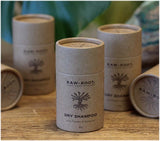 Multiple 30 gram RAW ROOTs Dry Shampoo Lock Powder & Texturizers displayed tanding upright showing front labels