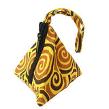 Zipped Pyramid Purse / Bead Pouch (Yellow)