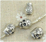 Dreadz Silver Decorative Dreadlock Skull Hair Beads 5mm Hole x 1 Bead