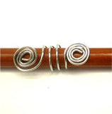 Dreadz Silver Spiral Dreadlock Hair Beads (6mm Hole) (#19) x 1 Bead