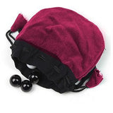 Velvet Drawstring Bead Pouch (Purple)