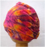Dreadz Fair Trade Velvet Tie Dye Headwrap/Headband (Pink/Orange/Purple)