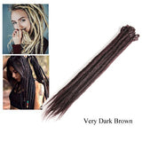 Dreadlock Synthetic Single Ended Dread Extensions (x 5 pack) (Very Dark Brown)